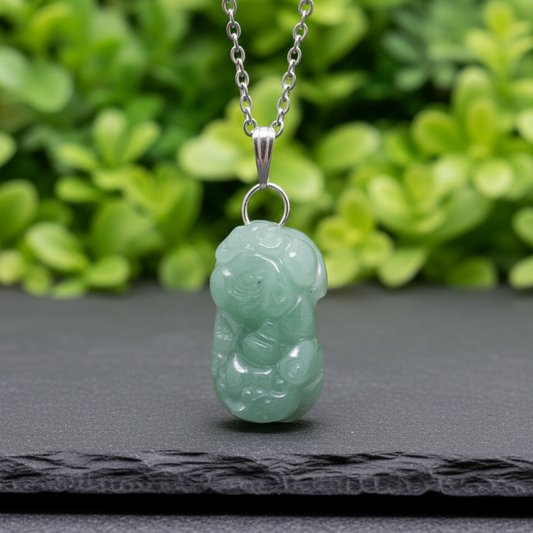 Pendentif PiXiu en Aventurine verte (PE102)