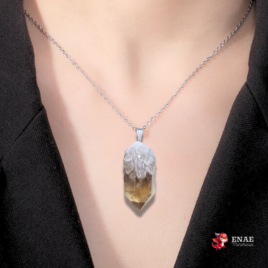 Pendentif en pointe de Citrine brute (PE2069)