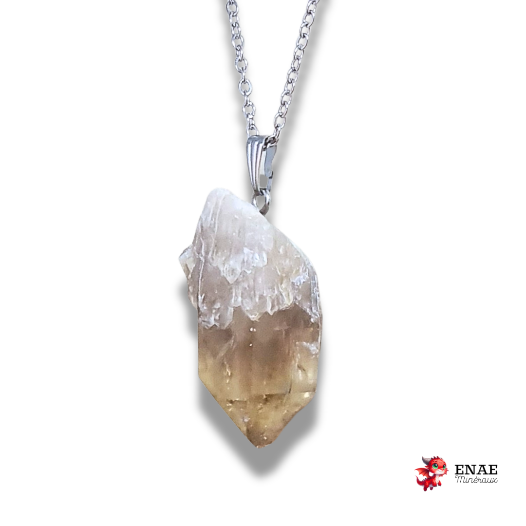 Pendentif en pointe de Citrine brute (PE2069)