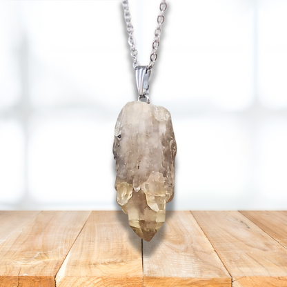 Pendentif en pointe de Citrine brute (PE2068) - ENAE Minéraux