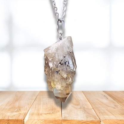 Pendentif en pointe de Citrine brute (PE2068) - ENAE Minéraux