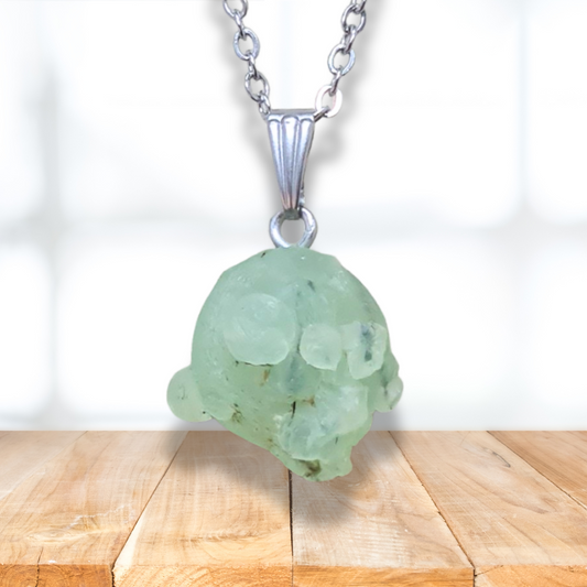 Pendentif en Prehnite brute (PE2097-3)