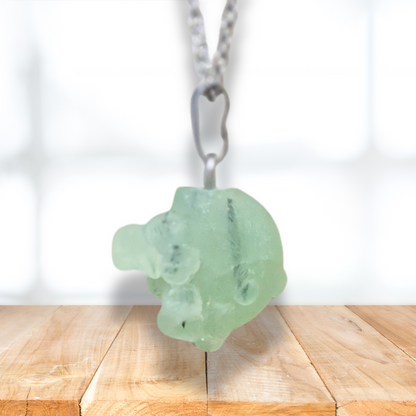 Pendentif en Prehnite brute (PE2097-3) - ENAE Minéraux