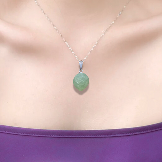 Pendentif en Prehnite brute (PE2097-1)