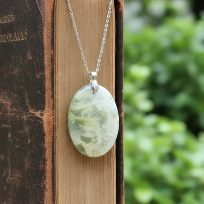 Pendentif en Prehnite (PE1038)
