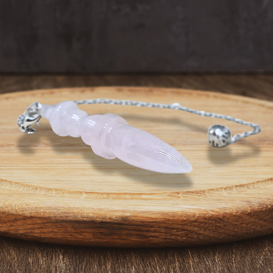 Pendule Thot en Quartz rose (PEND19) - ENAE Minéraux