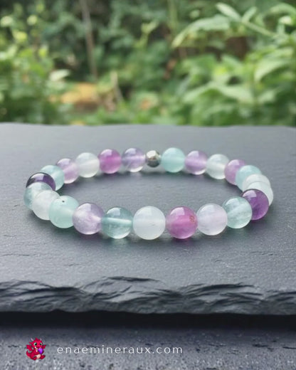 Bracelet en Fluorite Arc en Ciel 8mm