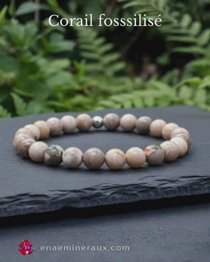 Bracelet en Corail fossilisé
