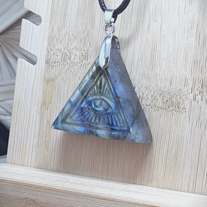 Pendentif Œil de la Providence en Labradorite (PE2029-1)