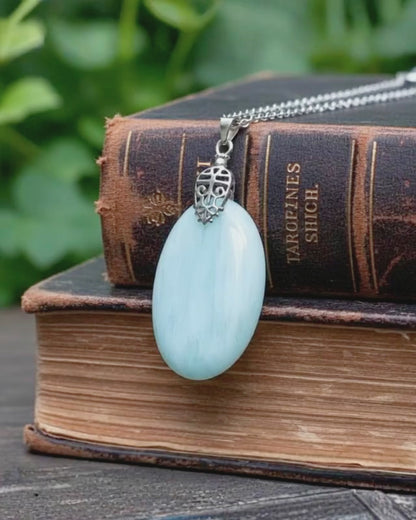Pendentif en Aragonite bleue (PE2087)