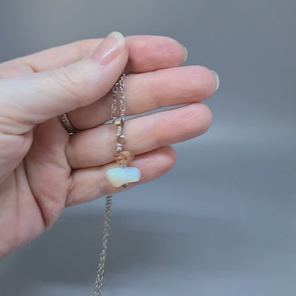 Pendentif en Opale Welo et Topaze impériale (PE2161)