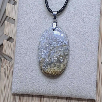 Pendentif en Corail fossilisé (PE1562)